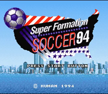 Super Formation Soccer 94 - World Cup Edition (Japan) screen shot title